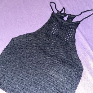 Knit Black Halter Top